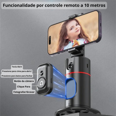 Gimbal Vision Pro – Estabilizador com Rastreamento Automático e Controle Remoto